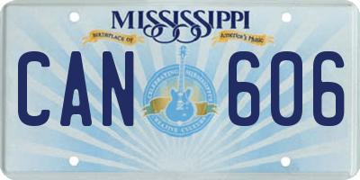 MS license plate CAN606