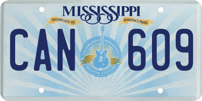 MS license plate CAN609