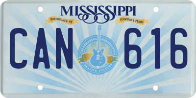 MS license plate CAN616