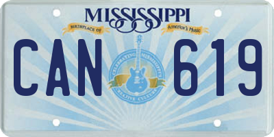 MS license plate CAN619