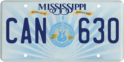 MS license plate CAN630