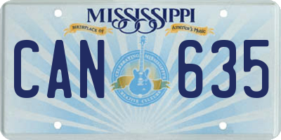 MS license plate CAN635