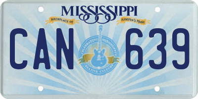 MS license plate CAN639