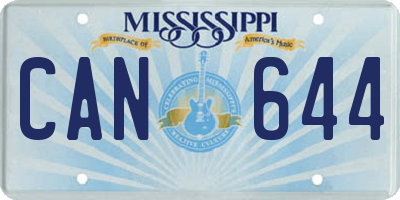 MS license plate CAN644