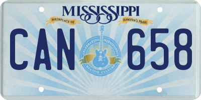 MS license plate CAN658