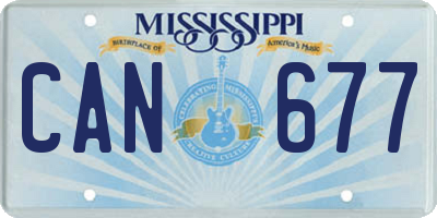 MS license plate CAN677