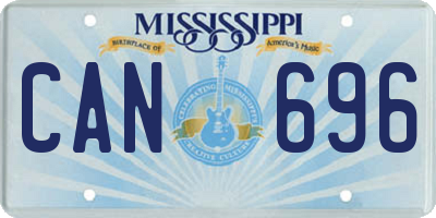 MS license plate CAN696