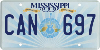 MS license plate CAN697