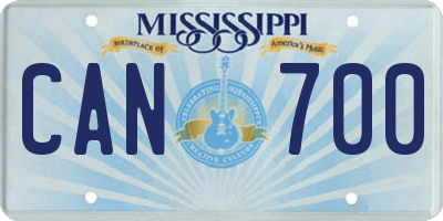 MS license plate CAN700