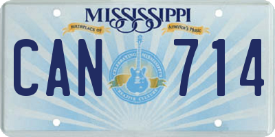 MS license plate CAN714