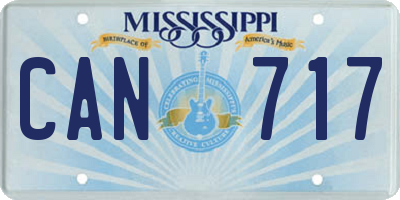 MS license plate CAN717