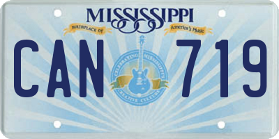 MS license plate CAN719