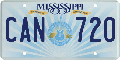 MS license plate CAN720