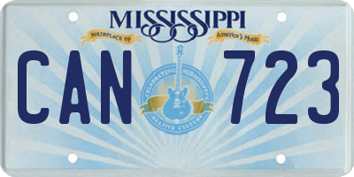 MS license plate CAN723