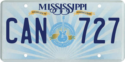 MS license plate CAN727