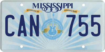 MS license plate CAN755