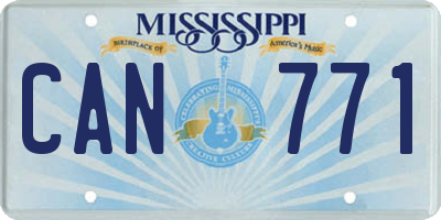 MS license plate CAN771