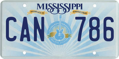 MS license plate CAN786