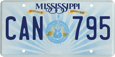 MS license plate CAN795