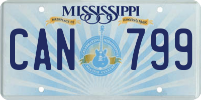 MS license plate CAN799