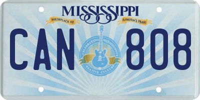 MS license plate CAN808