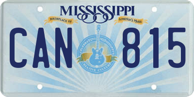 MS license plate CAN815