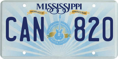 MS license plate CAN820