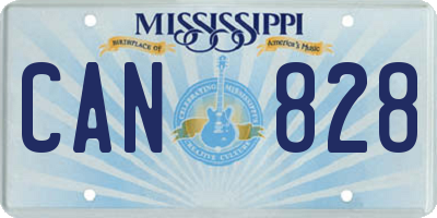MS license plate CAN828