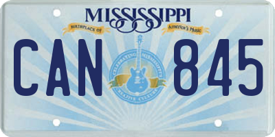 MS license plate CAN845
