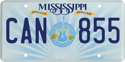 MS license plate CAN855