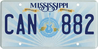MS license plate CAN882