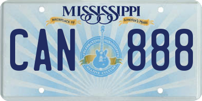 MS license plate CAN888