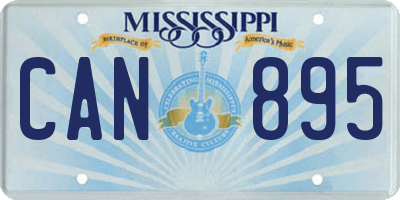 MS license plate CAN895