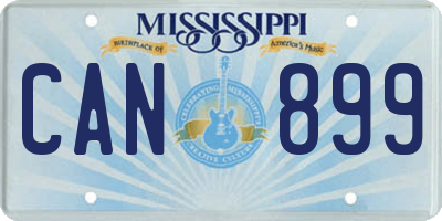 MS license plate CAN899