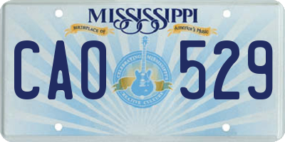 MS license plate CAO529