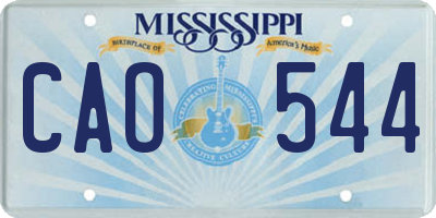 MS license plate CAO544