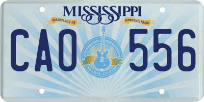 MS license plate CAO556
