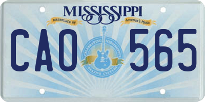 MS license plate CAO565