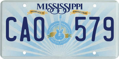 MS license plate CAO579
