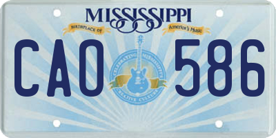MS license plate CAO586