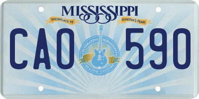 MS license plate CAO590