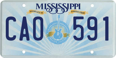 MS license plate CAO591