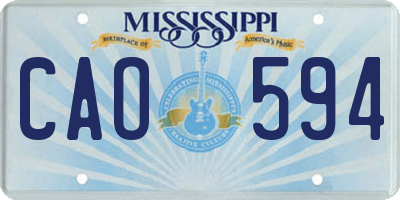 MS license plate CAO594