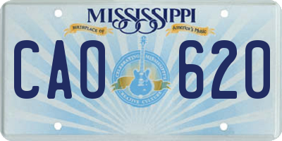 MS license plate CAO620