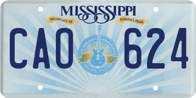 MS license plate CAO624
