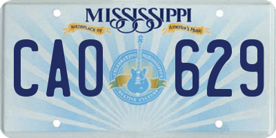 MS license plate CAO629