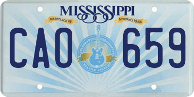 MS license plate CAO659