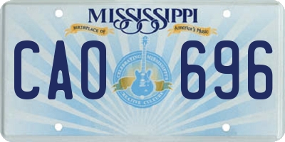 MS license plate CAO696