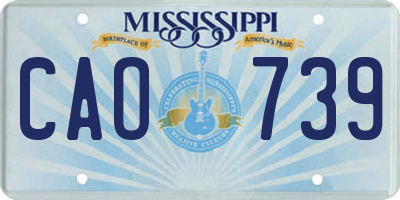 MS license plate CAO739