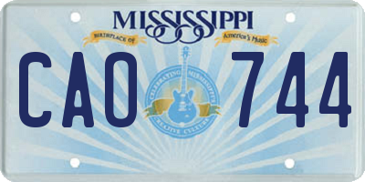 MS license plate CAO744